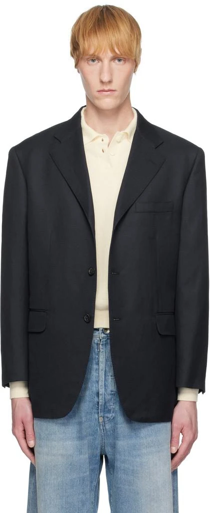 MAISON MARGIELA Navy Work-In-Progress Blazer 1