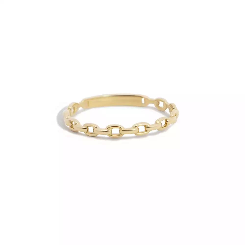 The Lovery Oval Link Ring 14K Yellow Gold