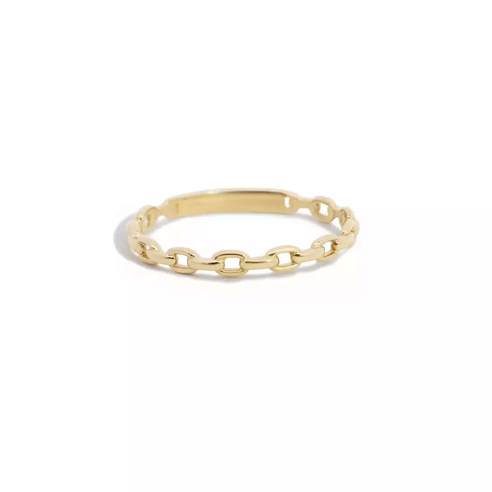 The Lovery Oval Link Ring 14K Yellow Gold 1