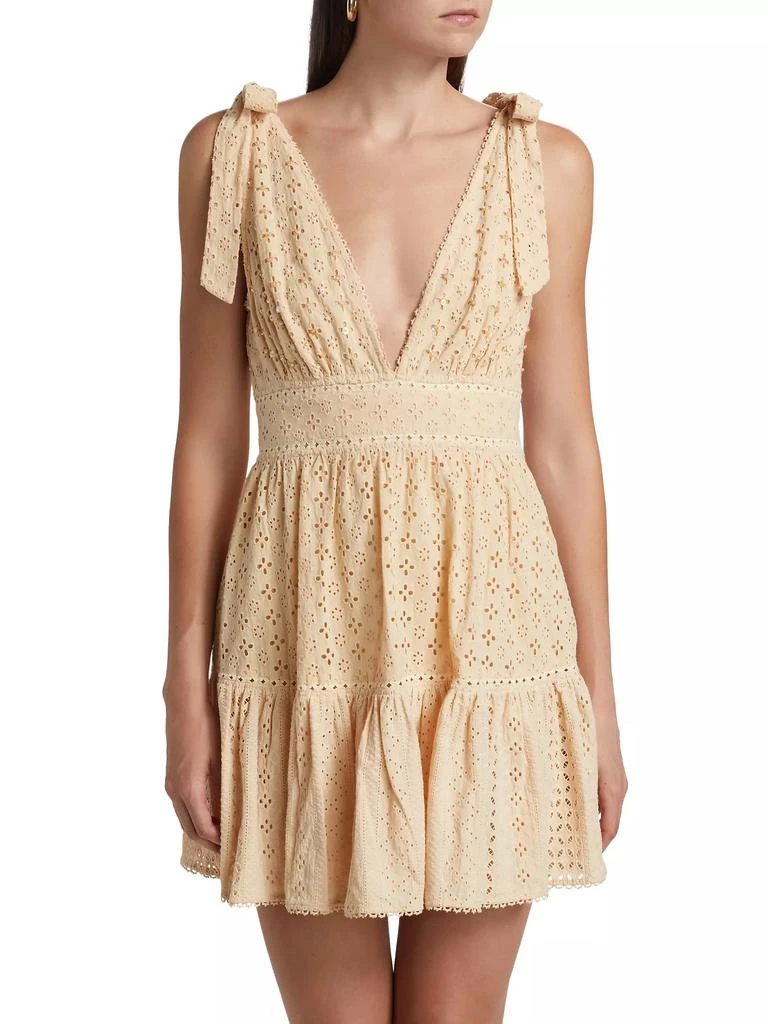 Poupette St Barth Cara Eyelet Lace Minidress 3