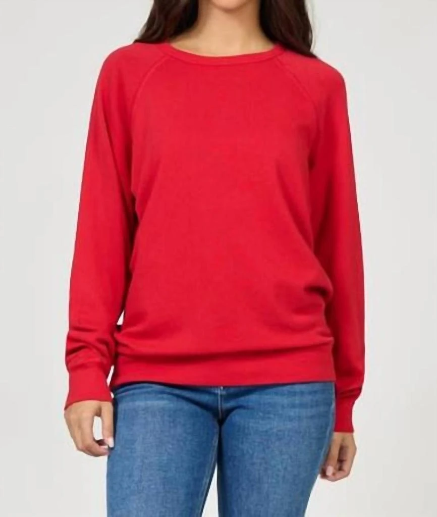 DEAR JOHN DENIM Lilja Crewneck Sweatshirt In Salsa