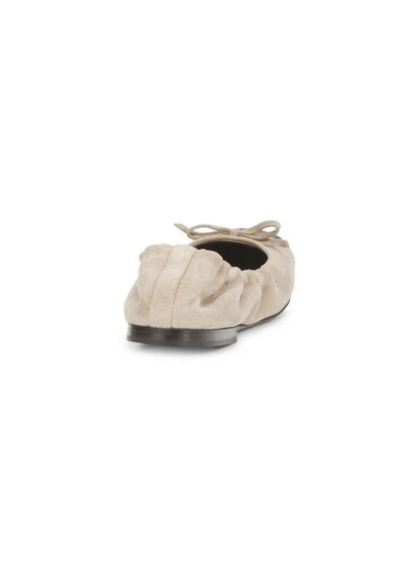 Brunello Cucinelli Bow Suede Ballet Flats 3