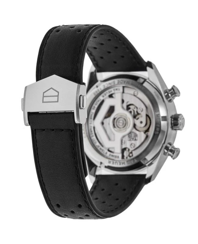 TAG Heuer Tag Heuer Carrera Chronograph 39mm Automatic Black Dial Leather Strap Men's Watch CBS2210.FC6534 4