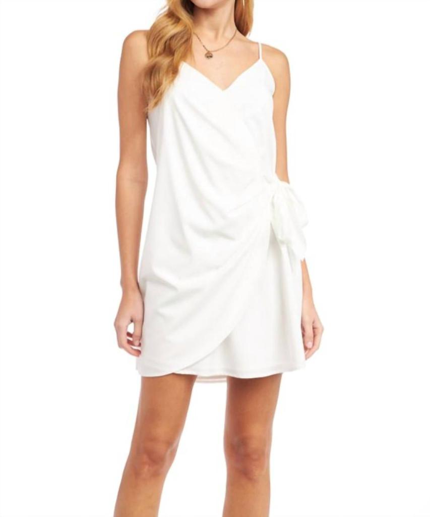 Naked Zebra Wrap Tie Mini Dress