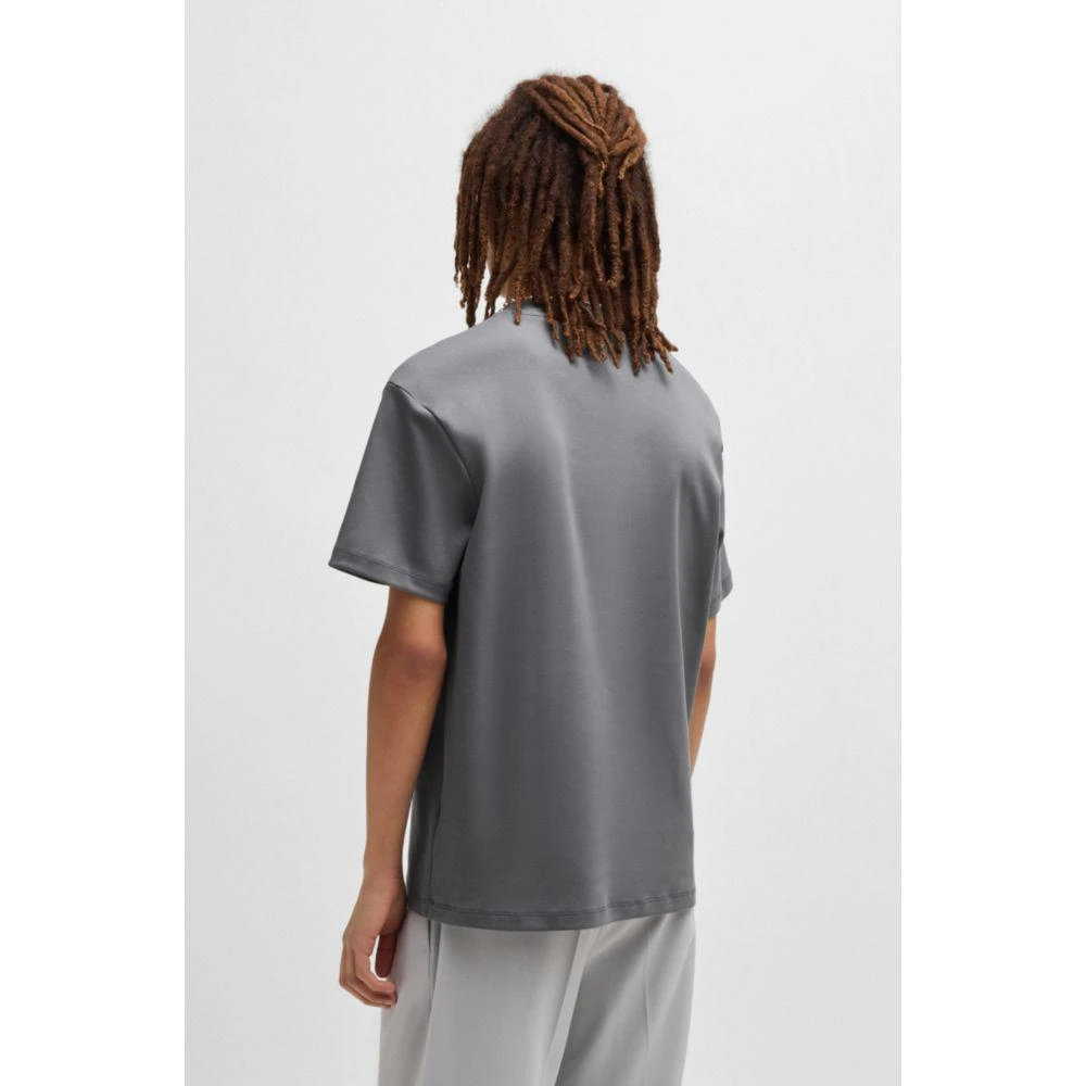 Hugo Boss Interlock-cotton regular-fit T-shirt with stacked logo 4