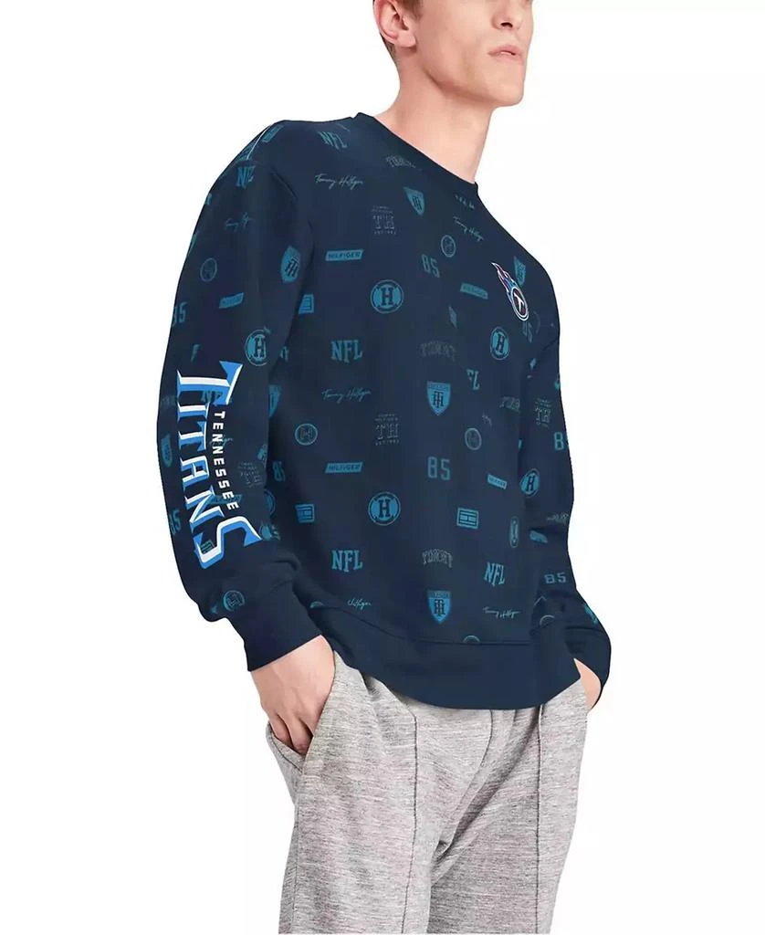 Tommy Hilfiger Men's Navy Tennessee Titans Reid Graphic Pullover Sweatshirt 2