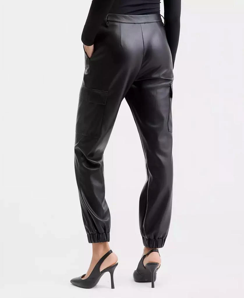 Bar III Women's Ly Faux-Leather Jogger Pants, Macy's Exclusive 4
