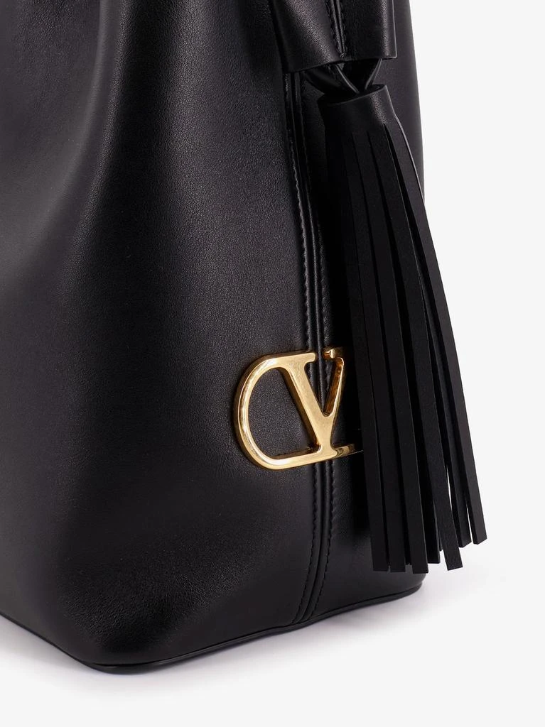 Valentino So Seau leather bucket bag with meatl Vlogo 4