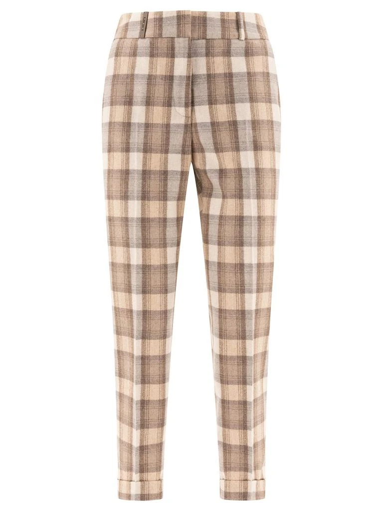 Peserico Peserico Plaid Tapered Pants 1