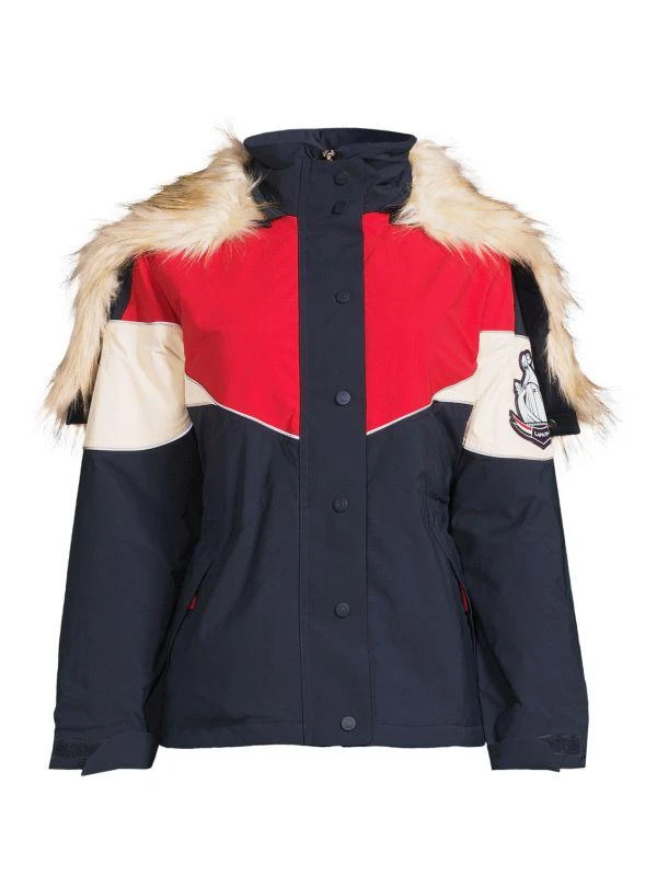 Lanvin Fila x Lanvin Faux Fur Capelet Coat 4