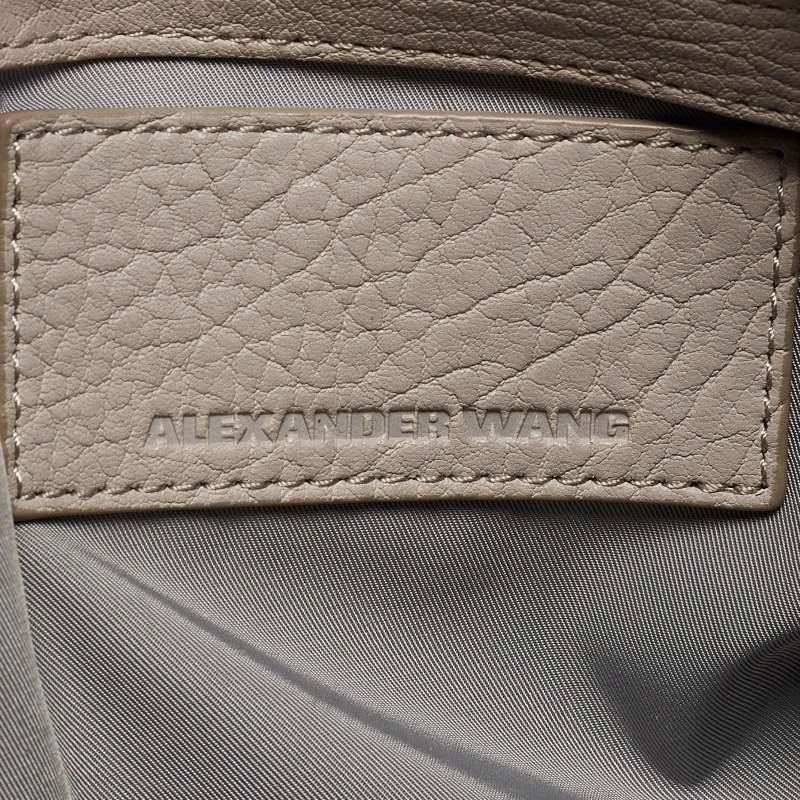 Alexander Wang Alexander Wang Light Grey Pebbled Leather Rocco Bag 13