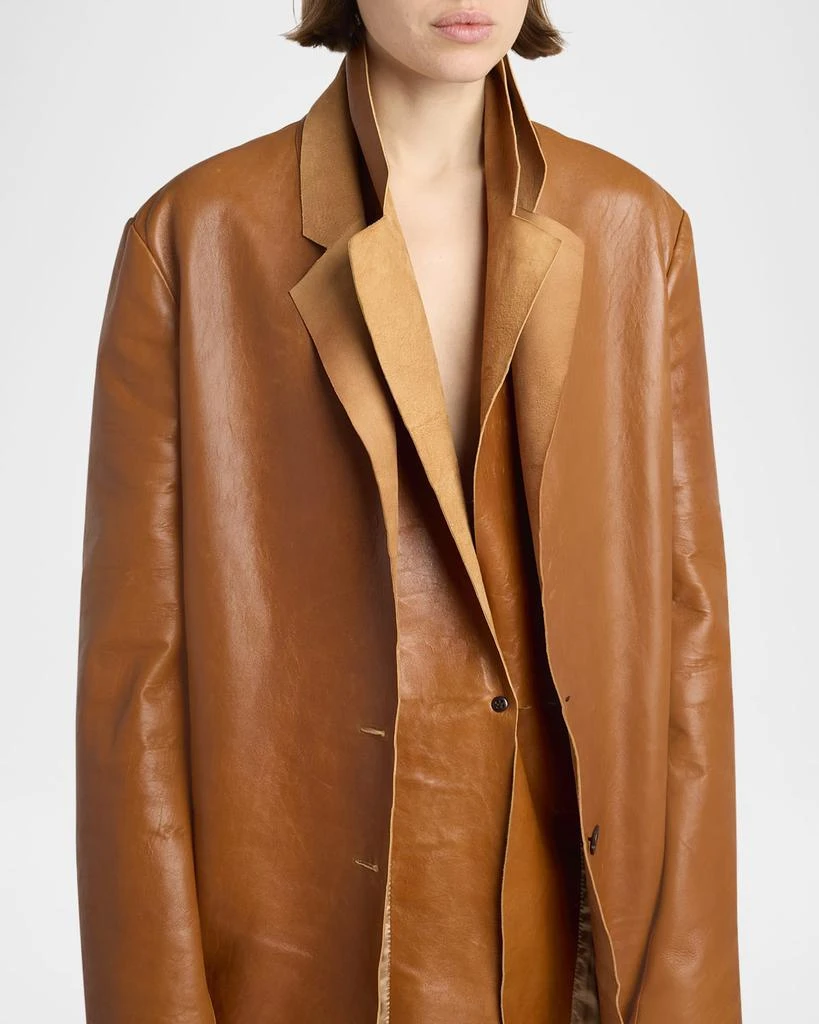The Row Lysandre Leather Jacket 8