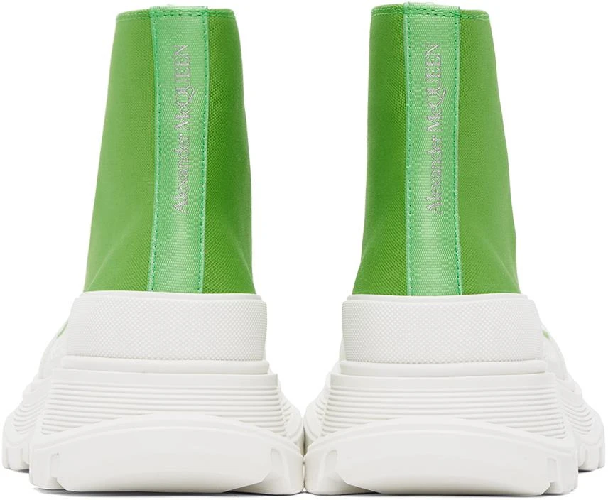 Alexander McQueen Green Tread Slick High Sneakers 2