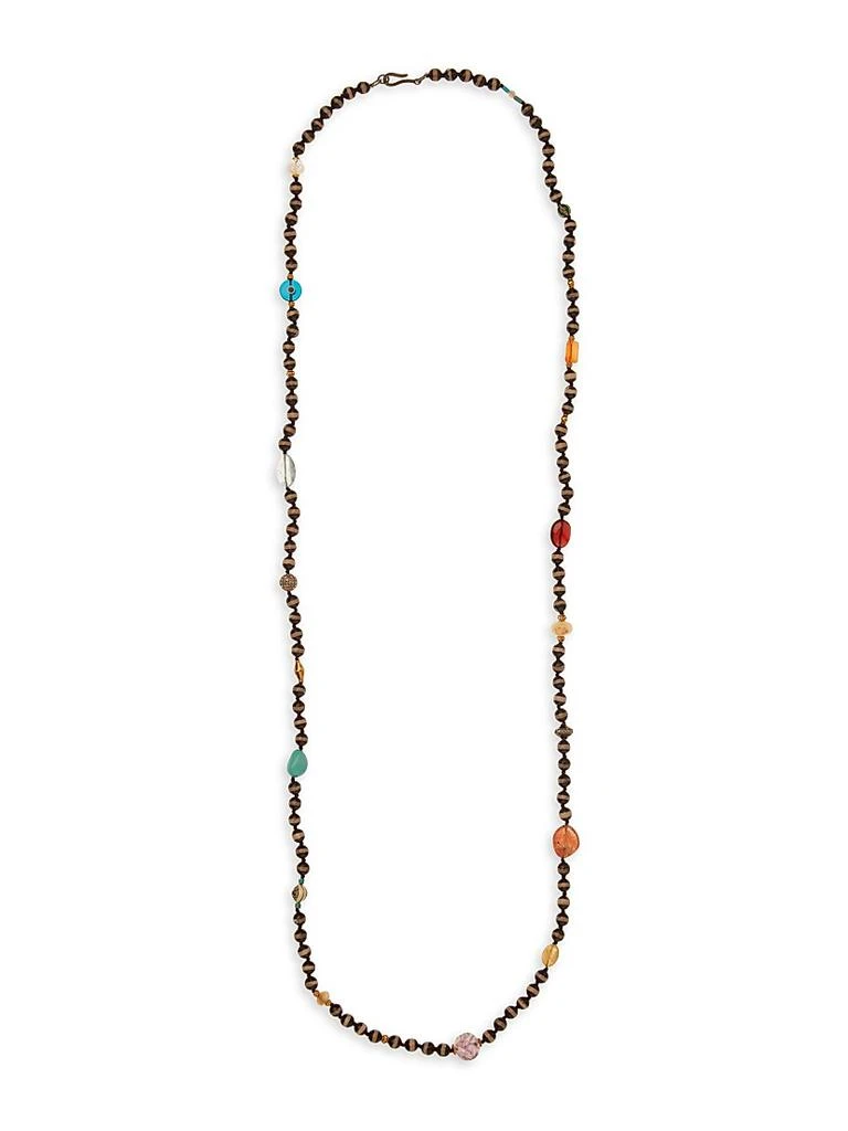 Ileana Makri Globetrotter 18K Yellow Gold 
Multi-Gemstone Beaded Necklace