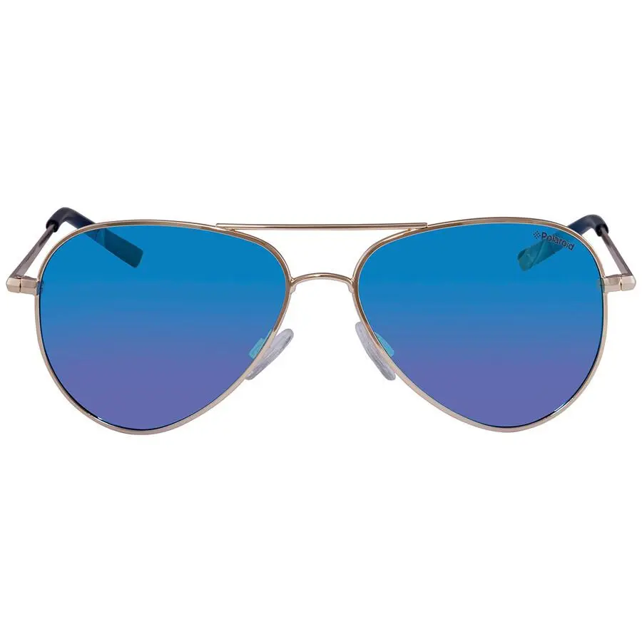 Polaroid Polarized Blue Pilot Unisex Sunglasses PLD 6012/N 0J5G/JY 56