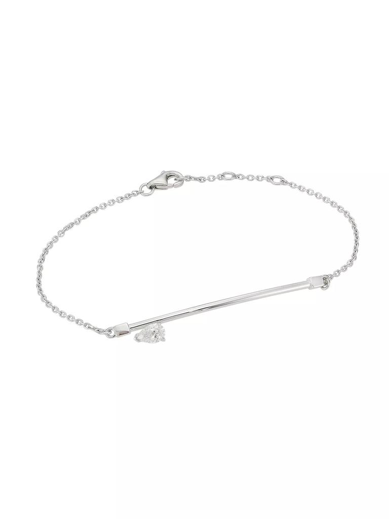 Repossi Serti Sur Vide 18K White Gold & Diamond Chain Bracelet
