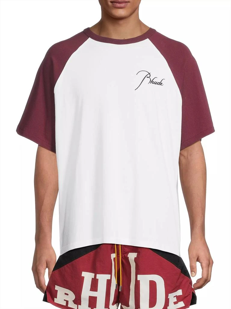 Rhude Logo Cotton Raglan T-Shirt 3