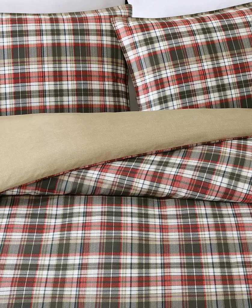 Eddie Bauer Astoria Plaid Microsuede 3 Piece Duvet Cover Set 7