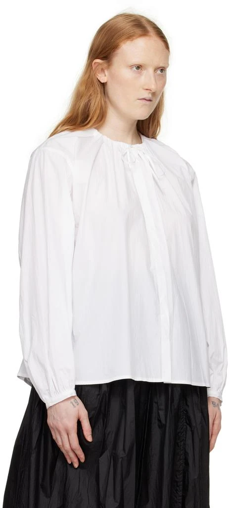 AMOMENTO White Shirred Blouse 2