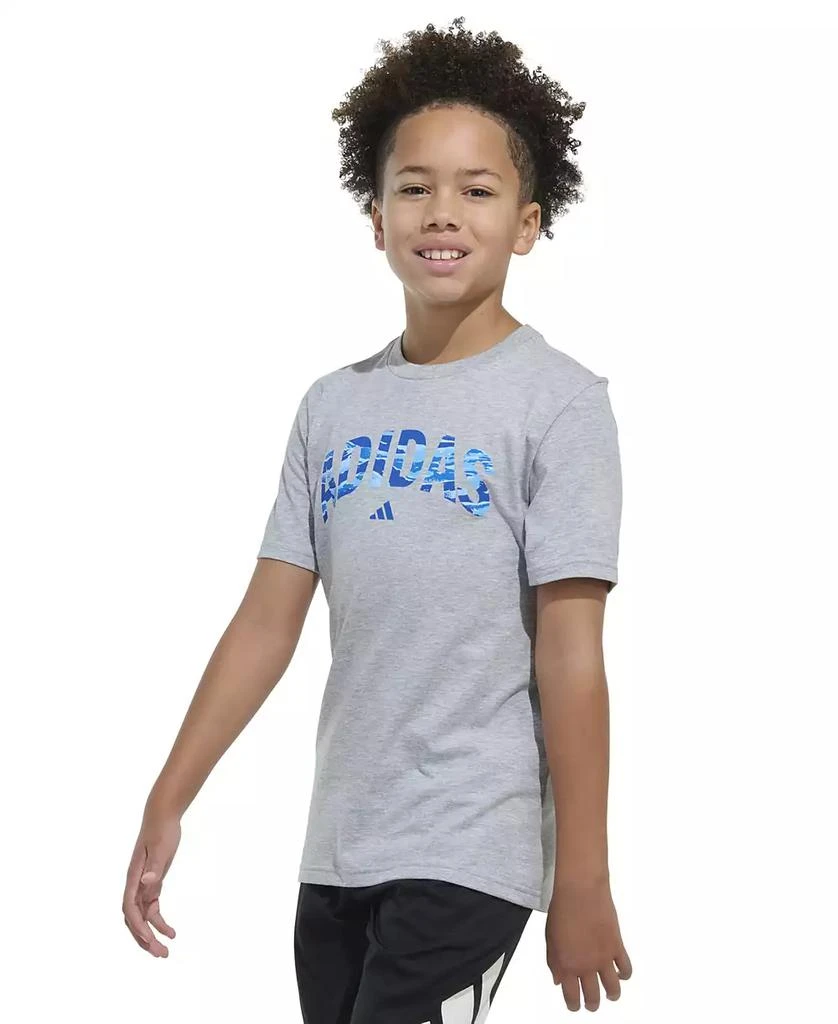 Adidas Big Boys Tiger Camo Logo Cotton-Blend T-Shirt 3