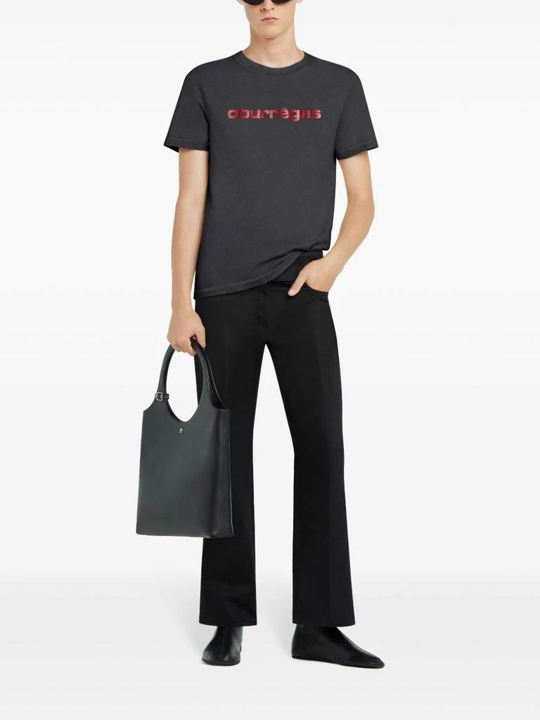 Courrèges Crew Neck Grey T-Shirt 2