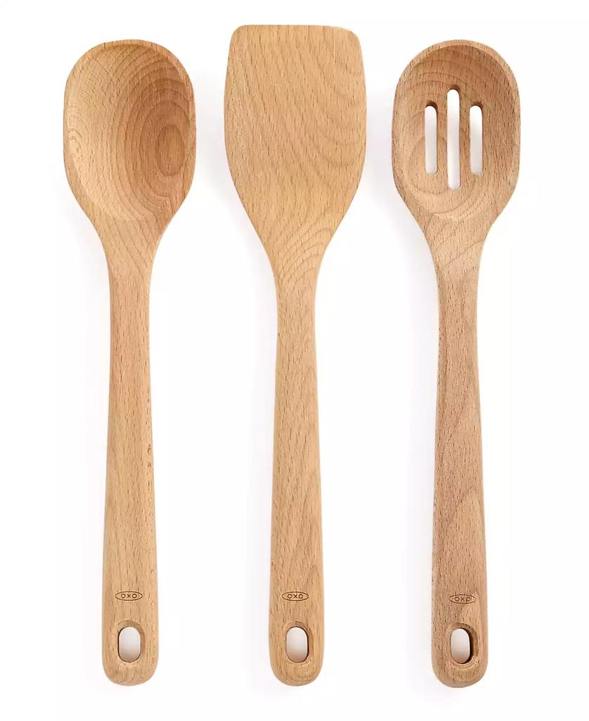 OXO 3 Piece Wooden Kitchen Utensils Set