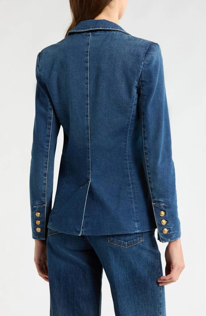 Alice + Olivia Macey Fitted Denim Blazer 2