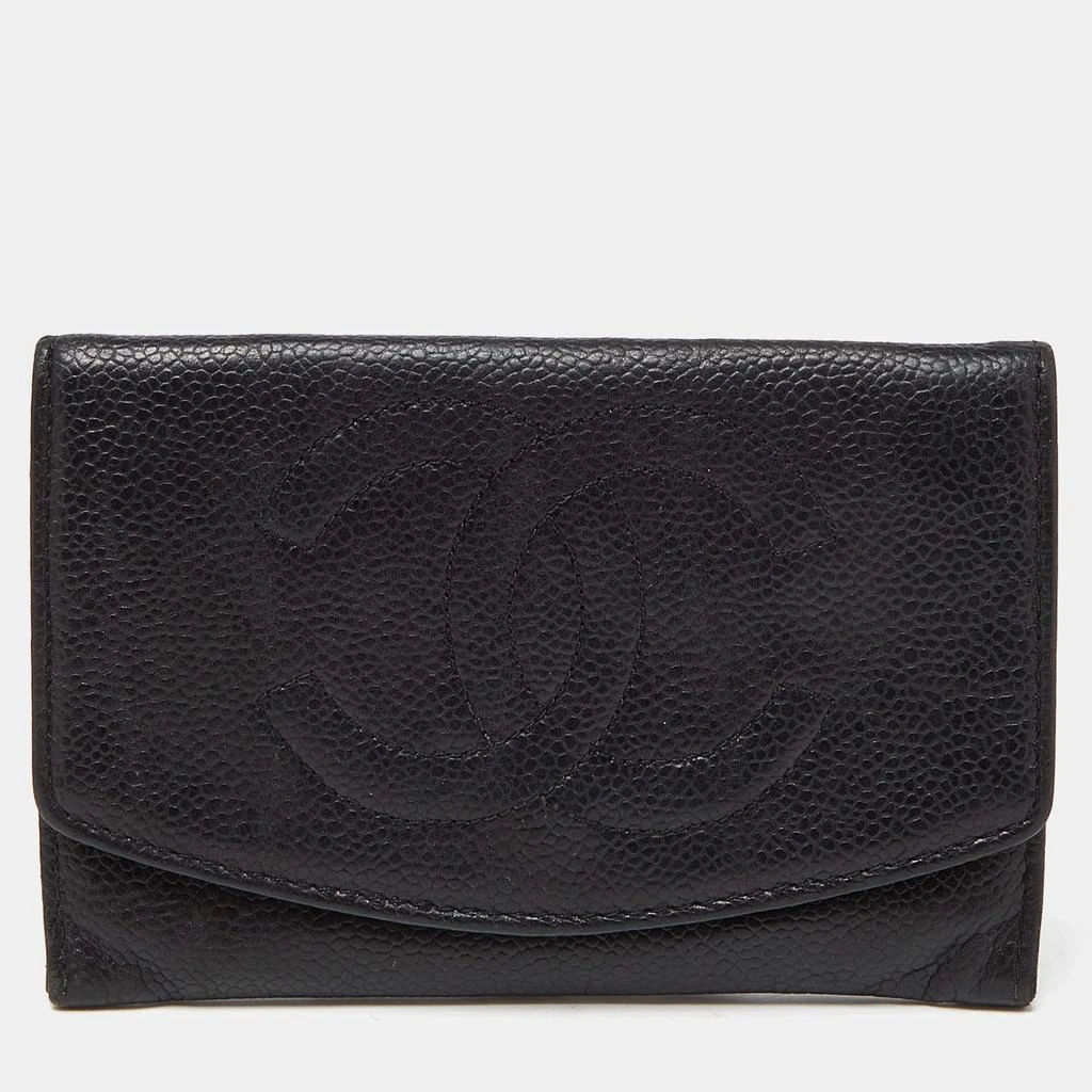 Chanel Chanel Black Caviar Leather CC Timeless Continental Wallet 1