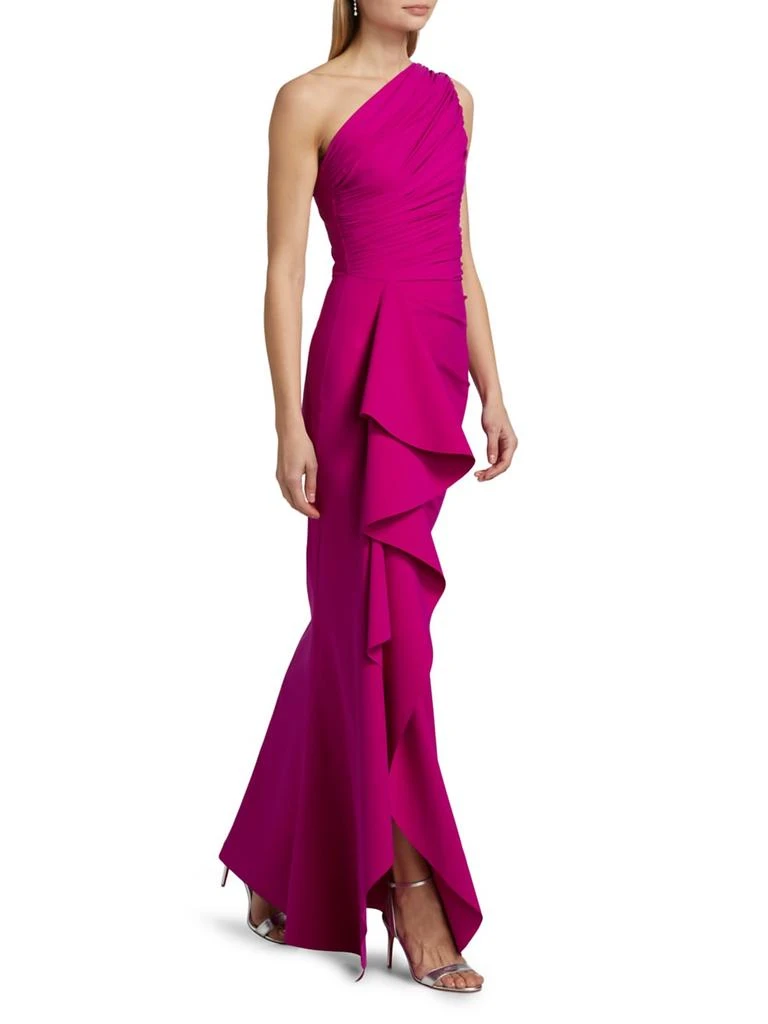 Chiara Boni Aziza Ruched One-Shoulder Gown 2
