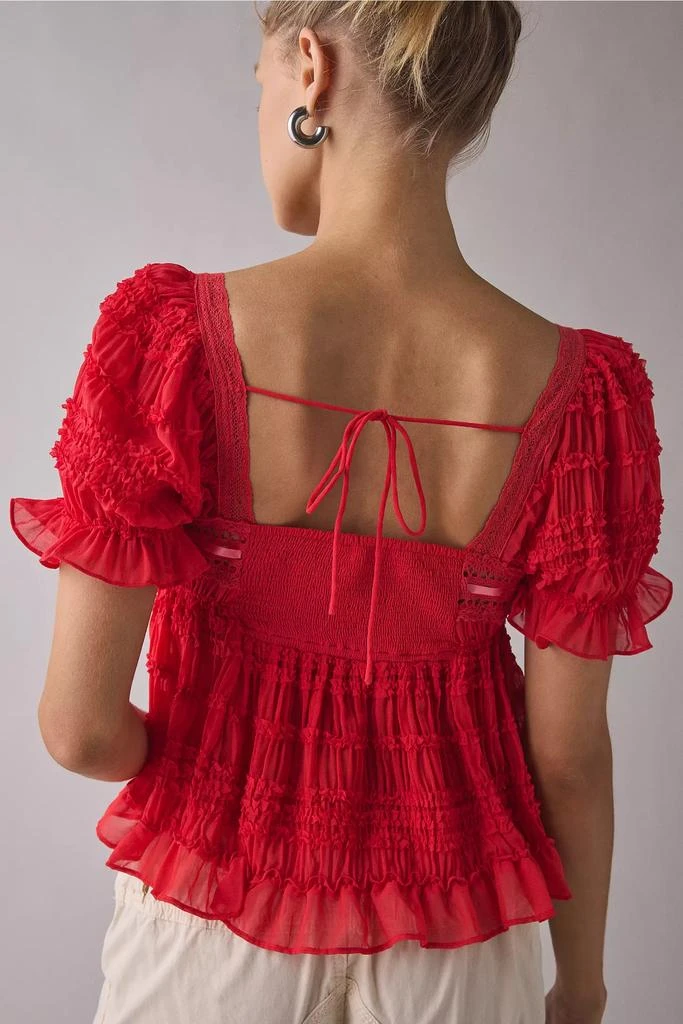 Kimchi Blue Kimchi Blue Serenade Ruffle Puff Sleeve Babydoll Blouse 3