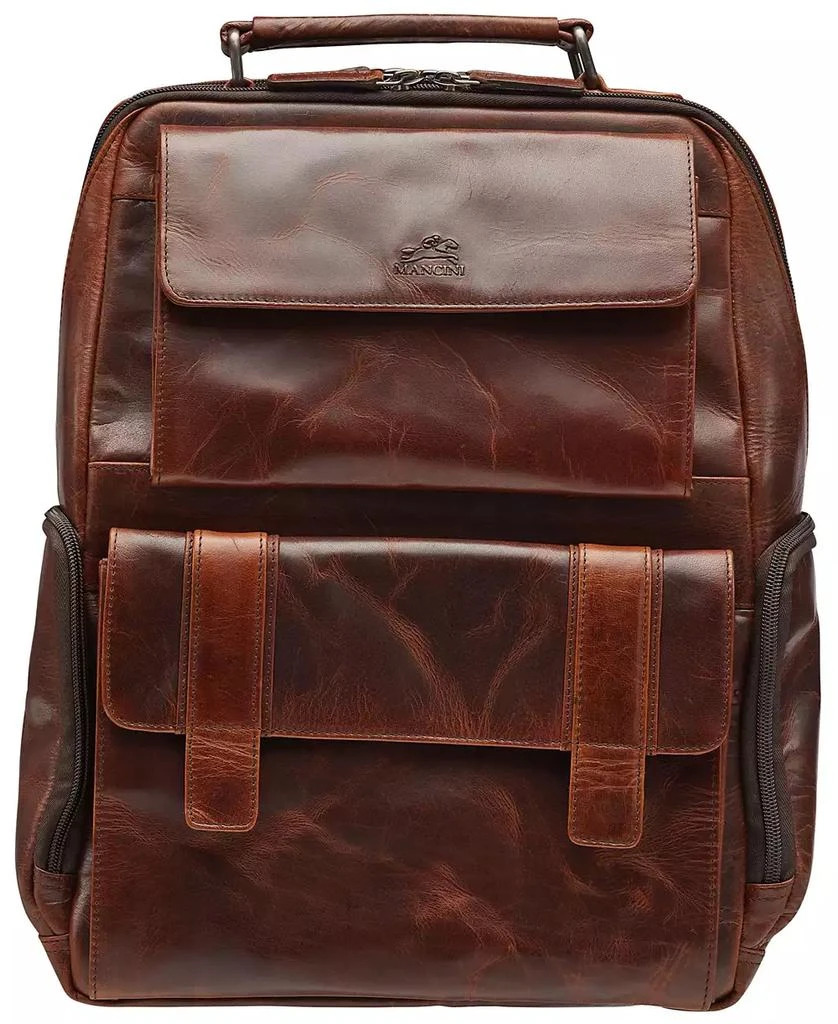 Mancini Leather Goods Men's RFID Secure Pocket for 15.6" Laptop Bag 1