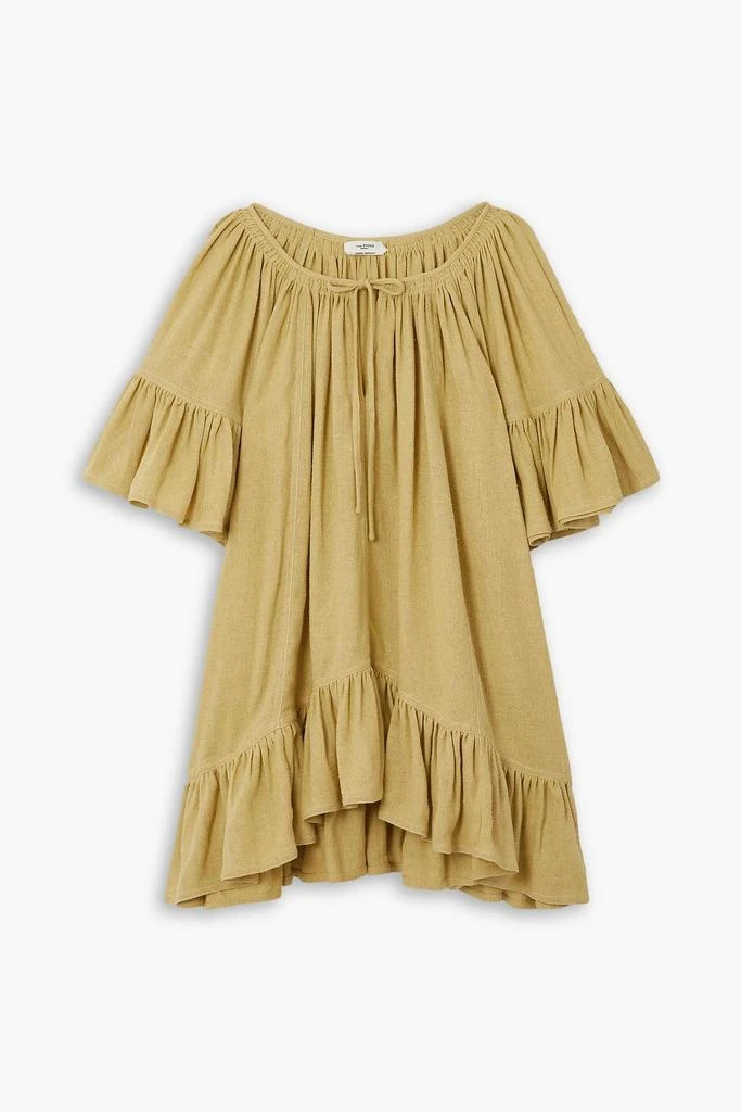 MARANT ÉTOILE Loane asymmetric ruffled silk-bourette mini dress 1
