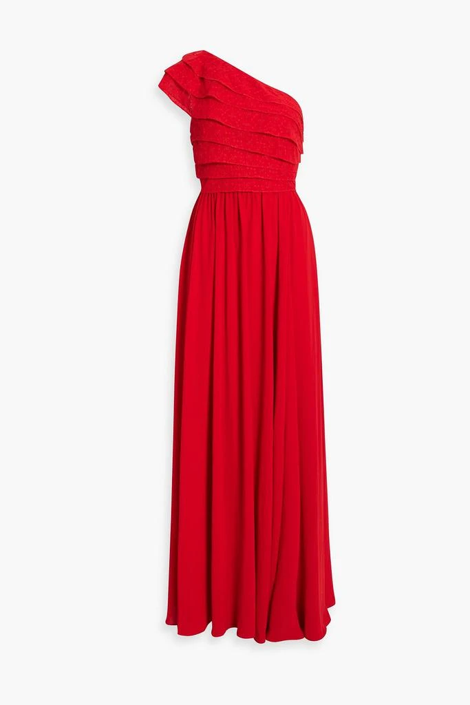 open lace back dress Mikael Aghal Belted Midi Dress  Long Sleeve Tie Neck  MIKAEL AGHAL