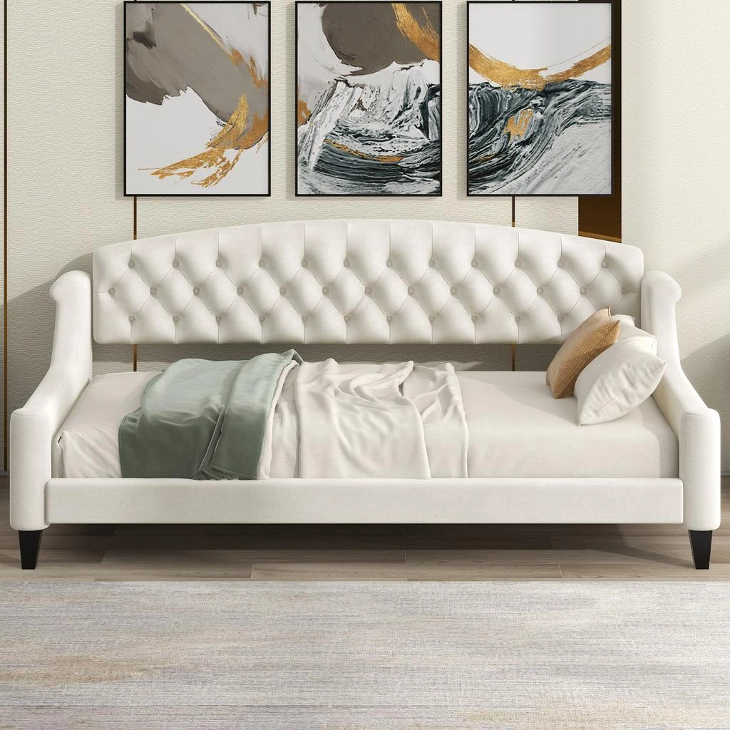 Streamdale Furniture Streamdale Modern Luxury Tufted Button Daybed 2