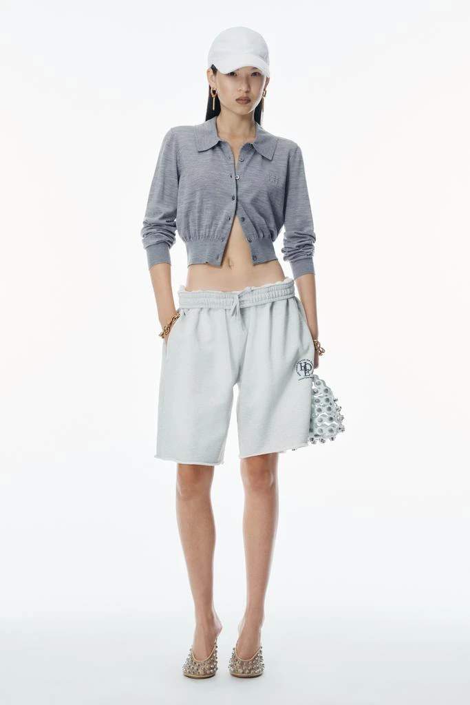Alexander Wang High-Frequency Stacked Logo Cardigan in Merino Wool 5