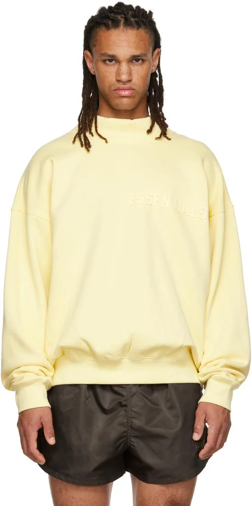 Essentials Yellow Mock Neck Sweatshirt 1