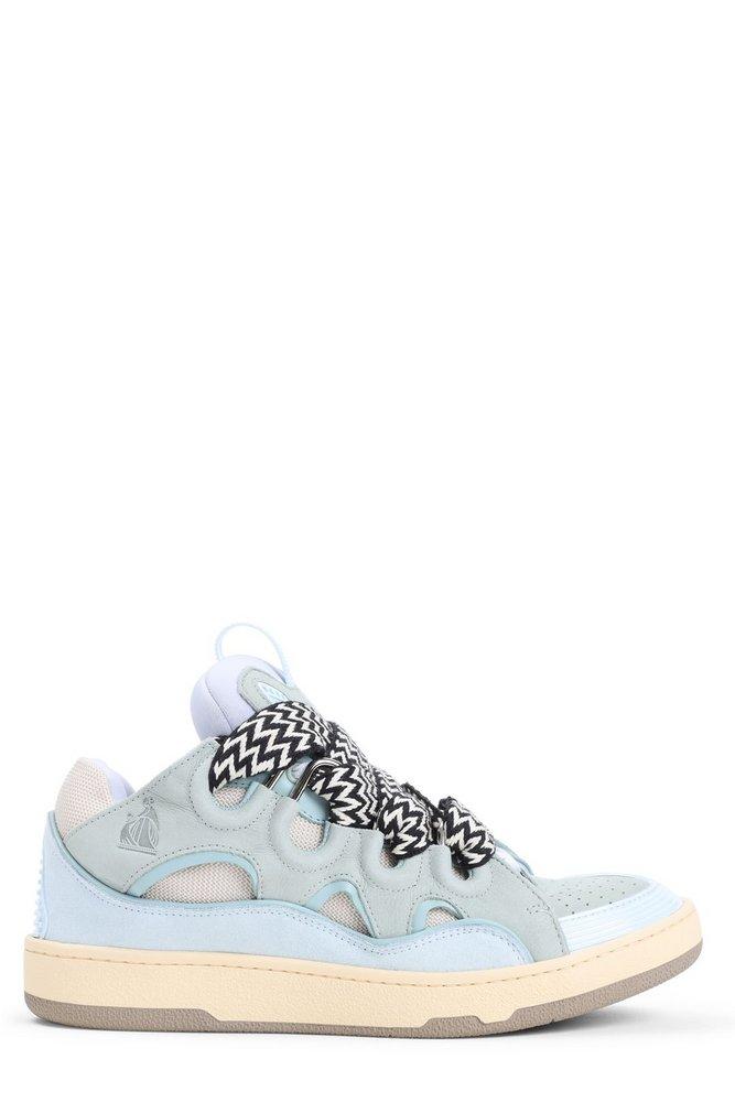 Lanvin Lanvin Curb Round Toe Lace-Up Sneakers