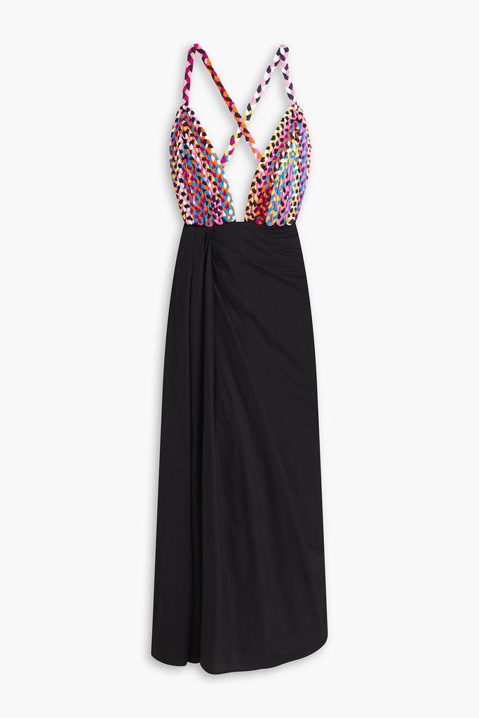 Mara Hoffman Wrap-effect braided cotton-poplin twill midi dress