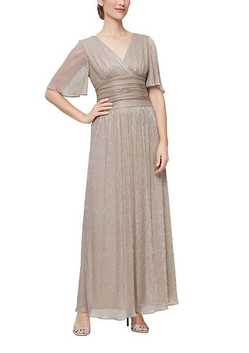 SLNY Long Aline Dress 1