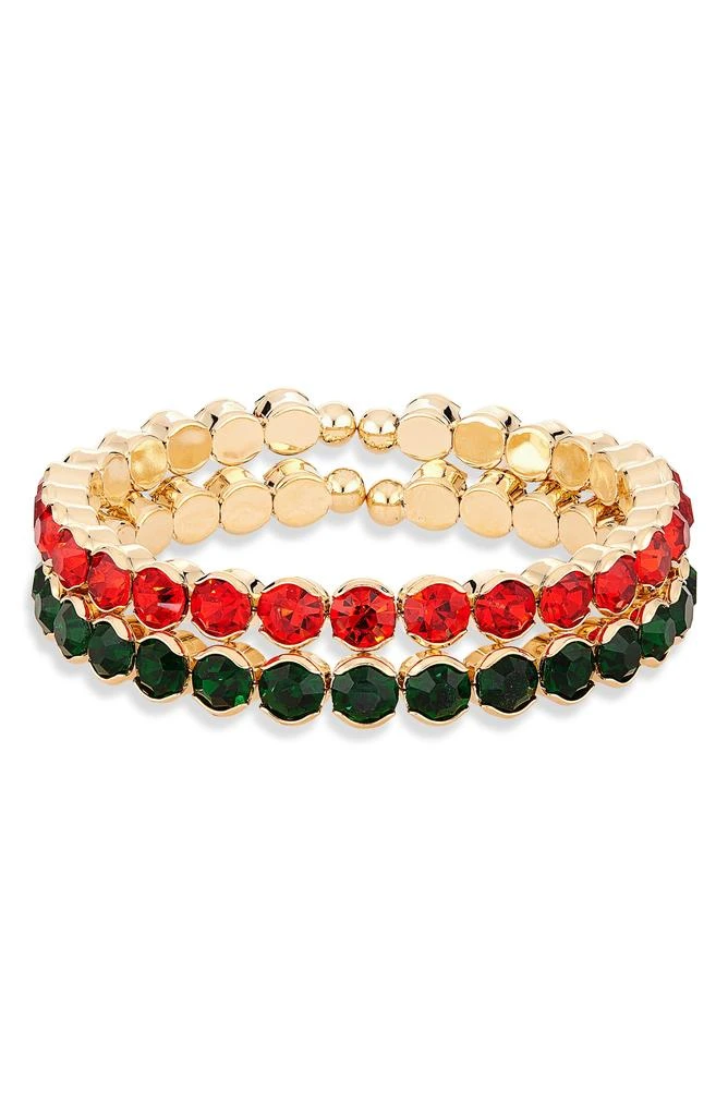 Tasha Set of 2 Crystal Stretch Bracelets