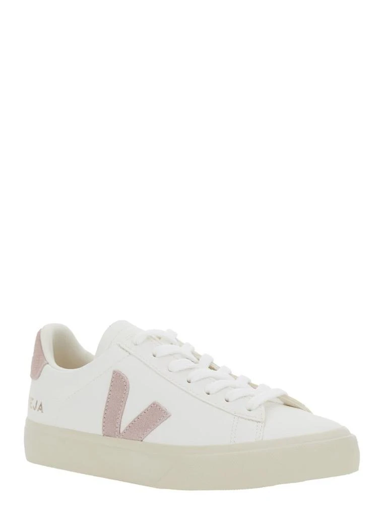 Veja 'Campo' White Low Top Sneakers With Logo Detail On The Side And Logo Lettering On The Heel In Leather Unisex 2
