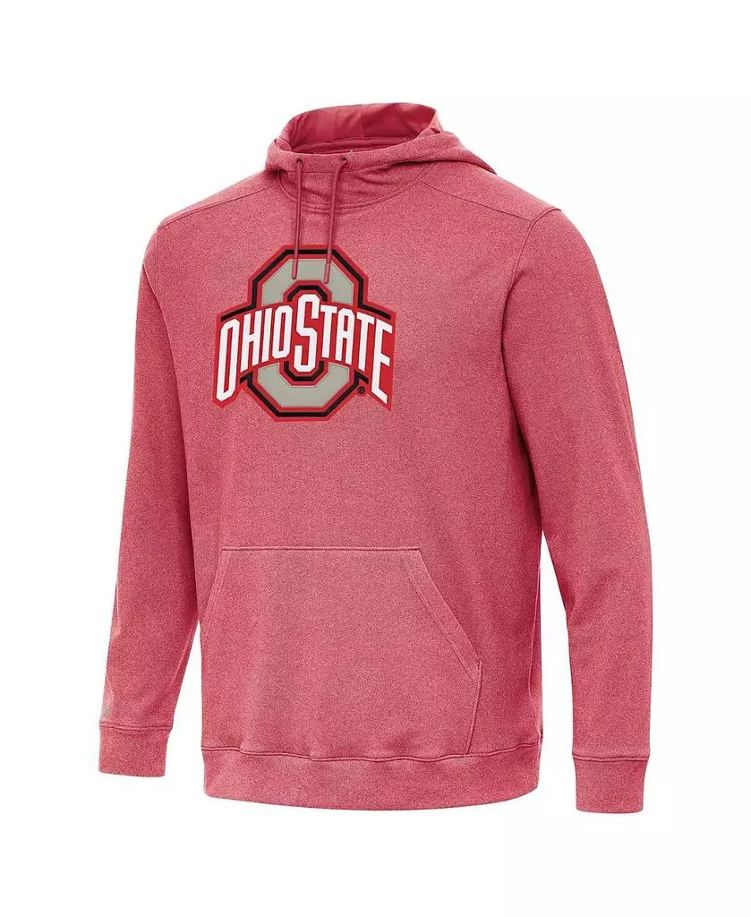 Antigua Men's Heather Scarlet Ohio State Buckeyes Cloud Pullover Hoodie 2