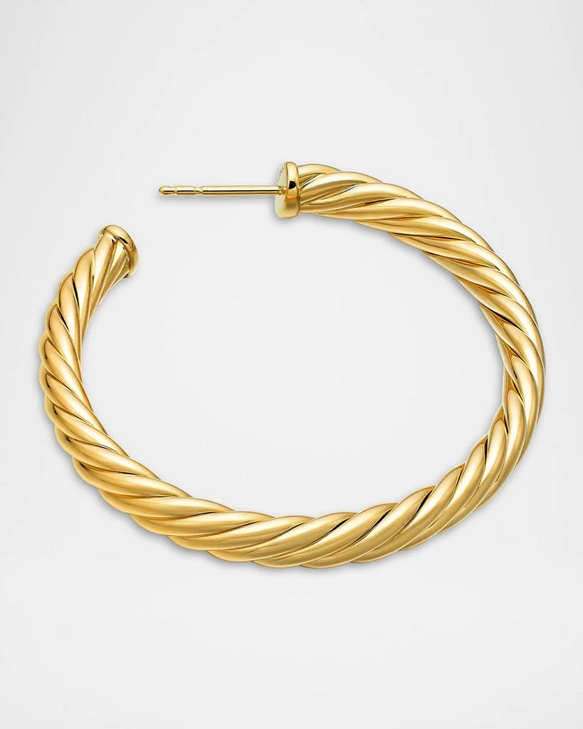 David Yurman Sculpted Cable Hoop Earrings in 18K Yellow Gold 3