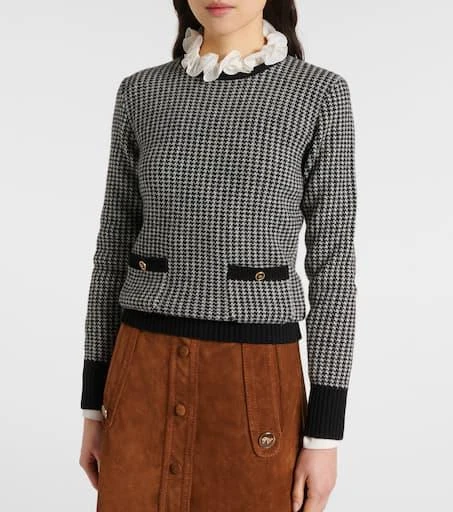 Valentino Houndstooth virgin wool sweater 4
