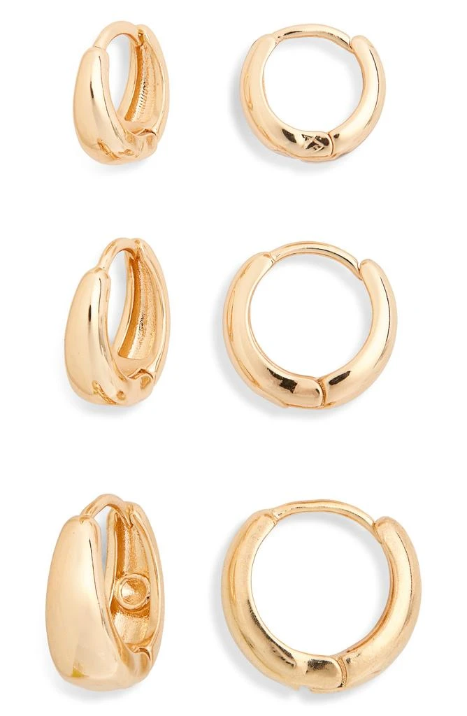 Nordstrom 3-Pack Tapered Hoop Earrings