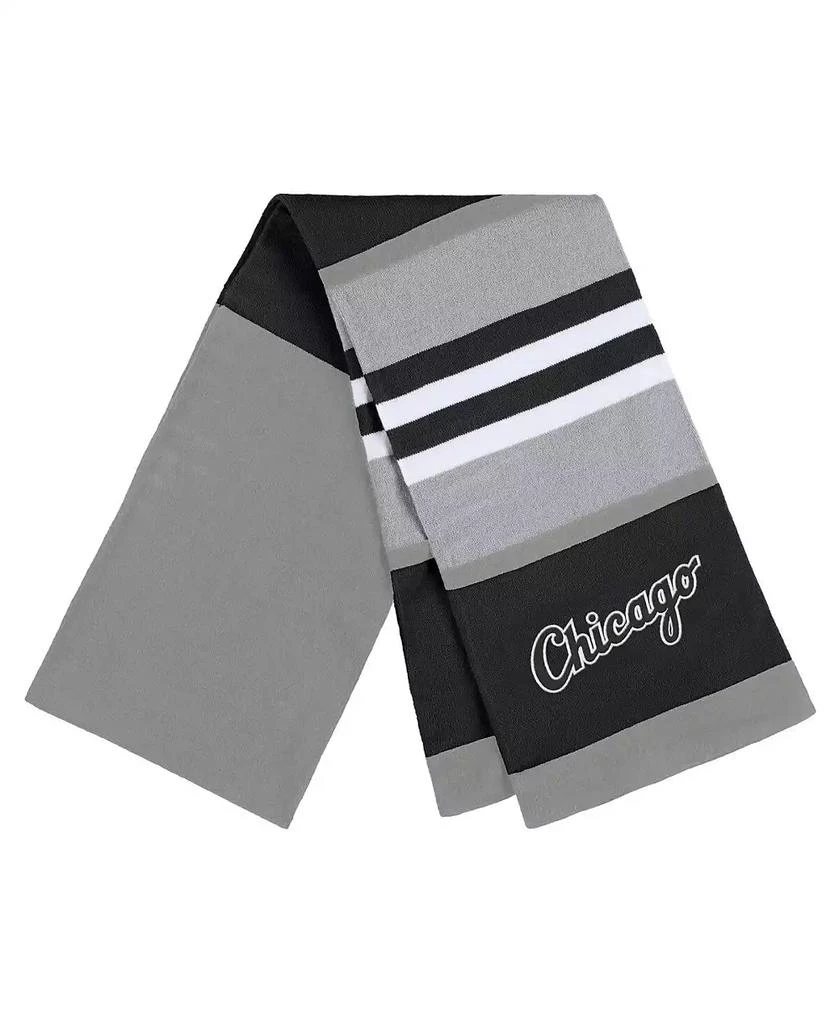 WEAR by Erin Andrews Women's Chicago White Sox Stripe Glove and Scarf Set 3