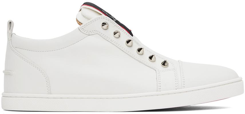 Christian Louboutin White F.A.V. 'Fique A Vontade' Sneakers