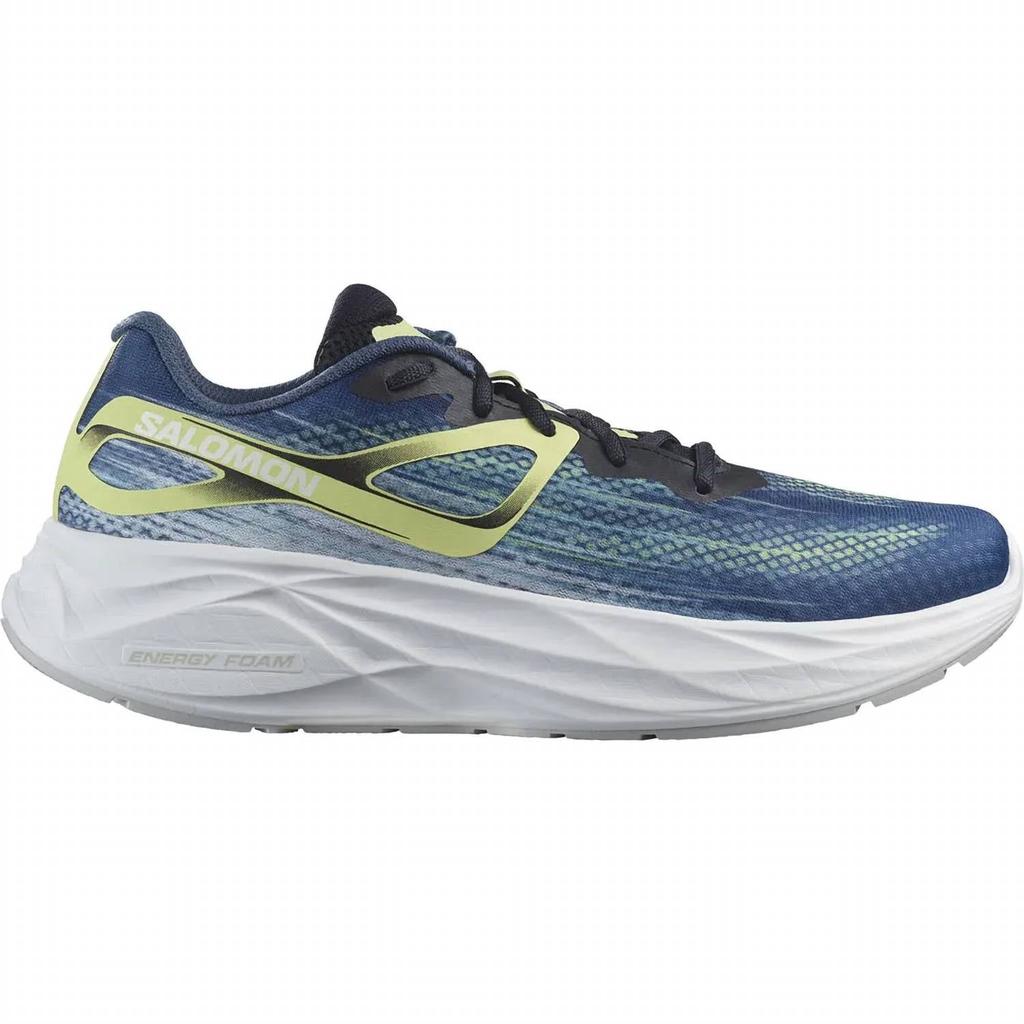 Salomon Men's Aero Glide Running Shoes In Blue Ashes/dark Sapphire/sunny Lime