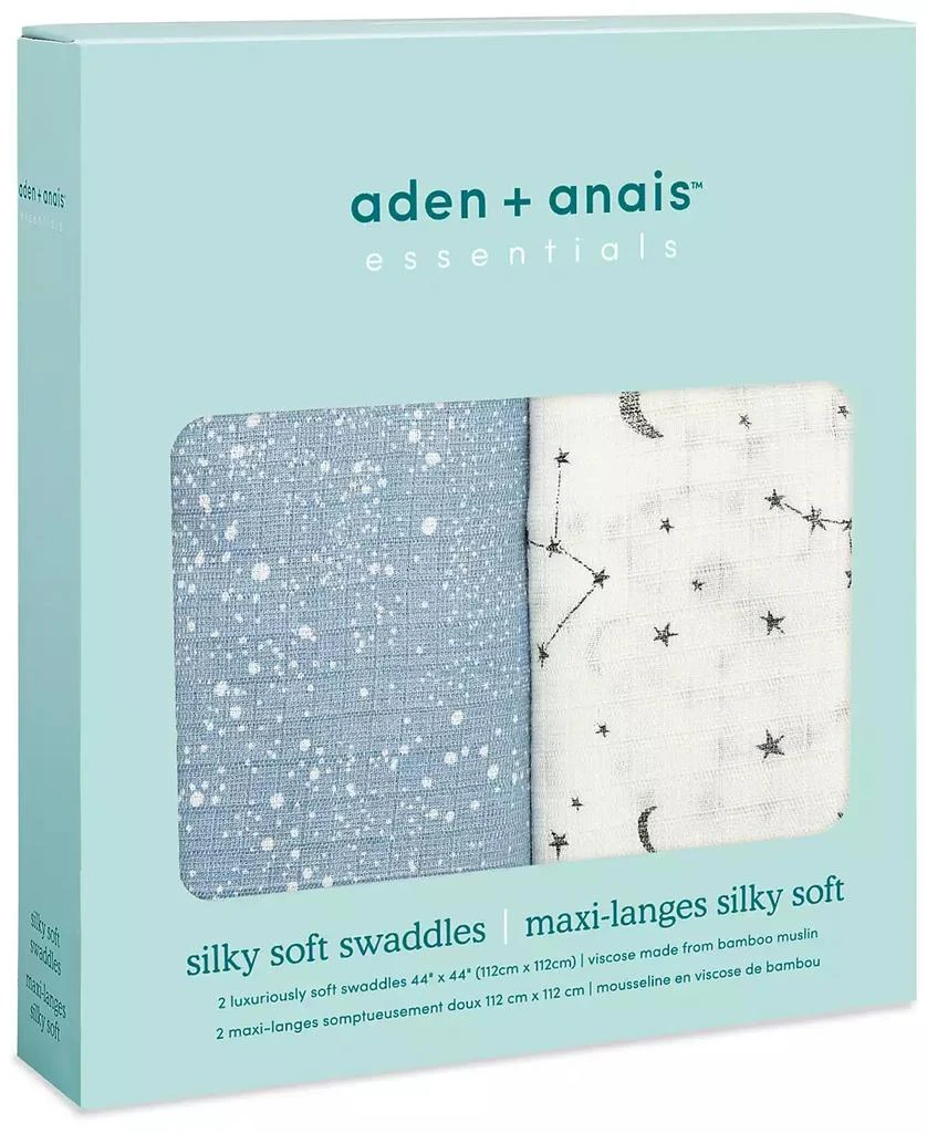aden + anais Baby Boys or Baby Girls Silky Soft Swaddles, Pack of 2 3
