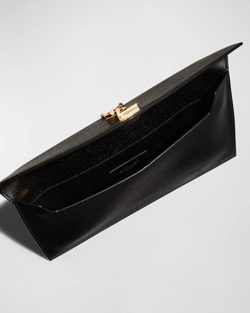 Yves Saint Laurent Uptown YSL Pouch in Grained Leather 7